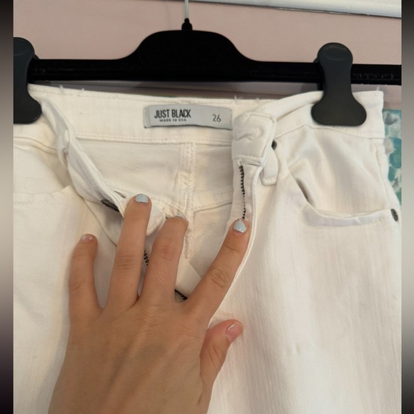 Just Black White High waisted flare jeans - Picture 3 of 6